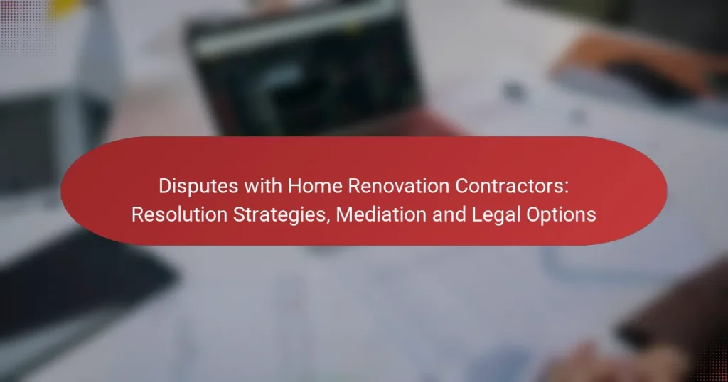 Disputas con Contratistas de Renovación del Hogar: Estrategias de Resolución, Mediación y Opciones Legales