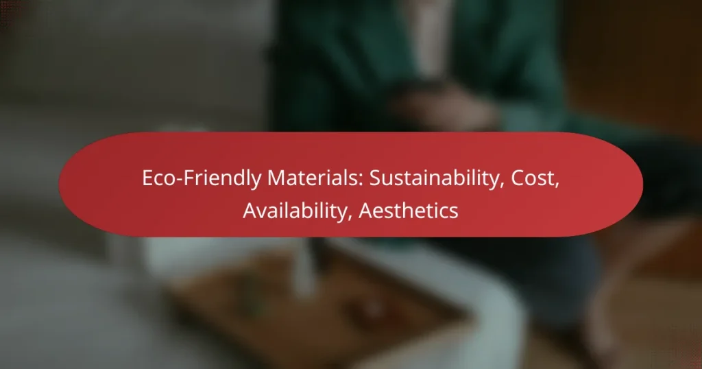 Materiales Ecológicos: Sostenibilidad, Costo, Disponibilidad, Estética