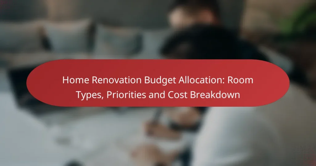Home Renovation Budget Allocation: Room Types, Priorities and Cost Breakdown