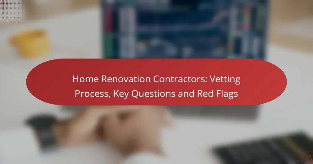 Home Renovation Contractors: Vetting Process, Key Questions and Red Flags