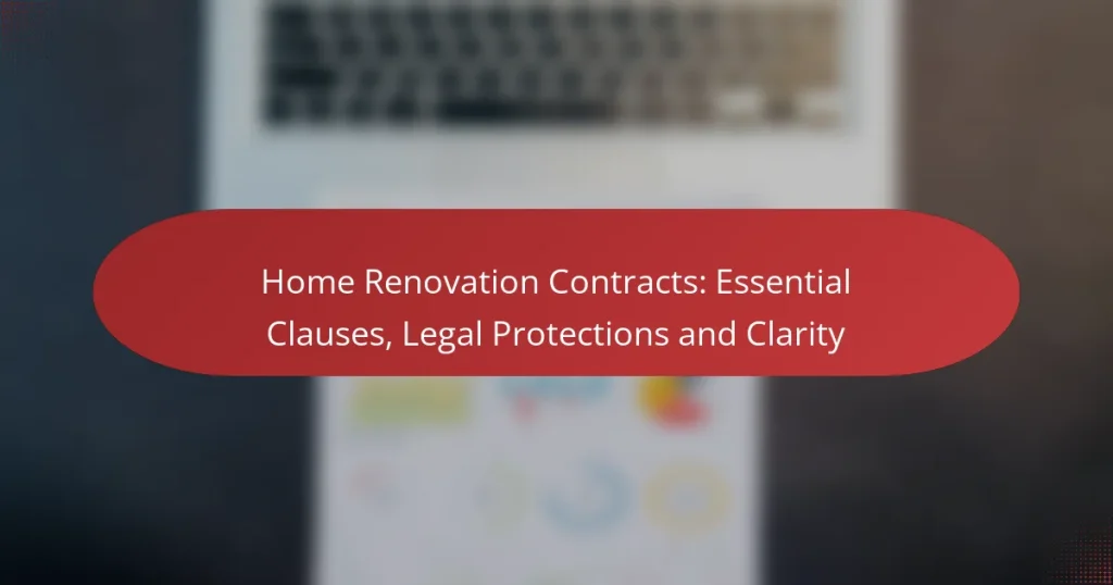 Contratos de Renovación de Viviendas: Cláusulas Esenciales, Protecciones Legales y Claridad