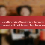Home Renovation Coordination: Contractor Communication, Scheduling and Task Management