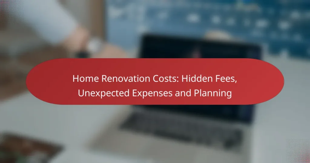 Costos de Renovación del Hogar: Tarifas Ocultas, Gastos Inesperados y Planificación