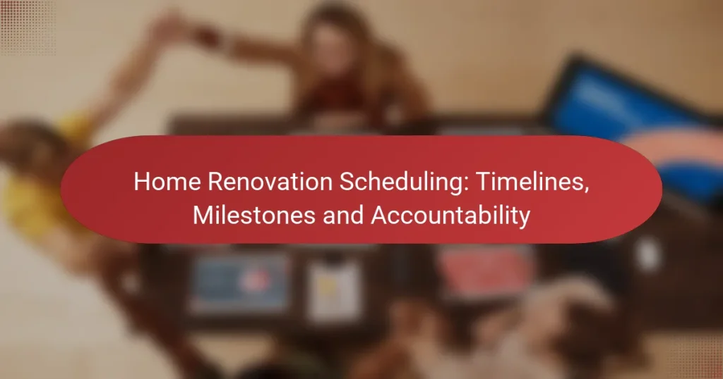 Home Renovation Scheduling: Timelines, Milestones and Accountability