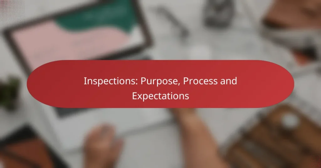 Inspecciones: Propósito, Proceso y Expectativas