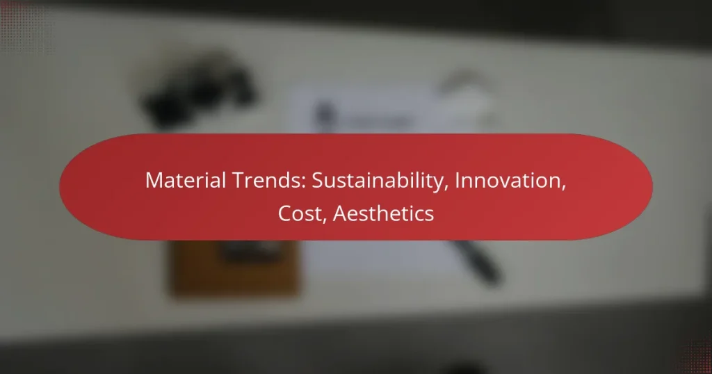 Tendencias de Materiales: Sostenibilidad, Innovación, Costo, Estética